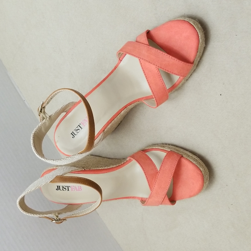 Just Fab Suede Espadrille Wedge